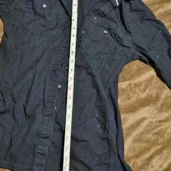 Converse, black button down, women's small, - Picture 5 of 6